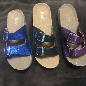 Glitter sandals new in box